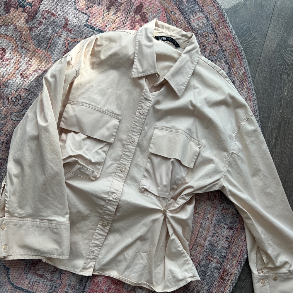 Cinched waist shirt from Zara
